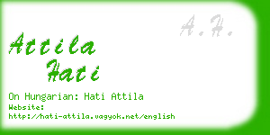 attila hati business card